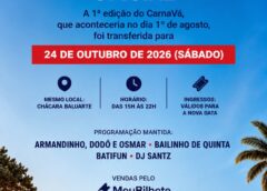 Mudança de data: Festa CarnaVá! transfere estreia para 24 de outubro e mantém programação completa